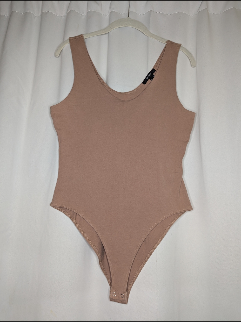 Forever 21 Taupe Nude Sleeveless Scoop Neck Bodysuit